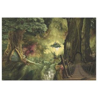 Fantasy Forest Tree House 2 Decoupage Tissue Paper