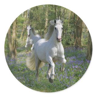 Fantasy Horses: Bluebell Wood Classic Round Sticker