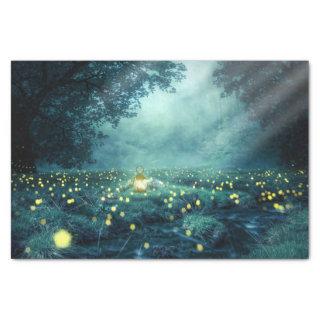 Fantasy Lightening Bugs Forest Decoupage Tissue Paper