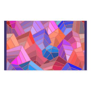 Fantasy Mountains View from the Sky Rectangular Sticker