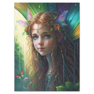 Fantasy Rainbow Fairy Girl Decoupage Tissue Paper