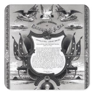 Farewell Address of General Robert E. Lee Square Sticker