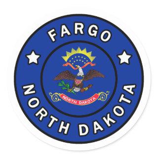 Fargo North Dakota Classic Round Sticker