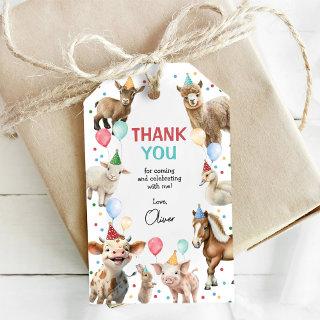 Farm Animals Barn Balloon Confetti Birthday Favors Gift Tags