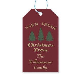farm fresh christmas pine trees Personalized Gift Tags