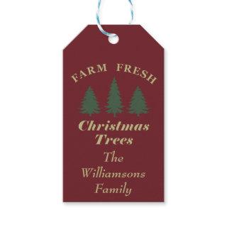 farm fresh christmas pine trees Personalized Gift Tags