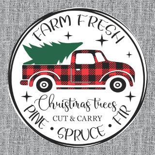 Farm Fresh Christmas Trees  Classic Round Sticker