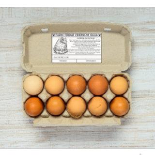 Farm Fresh egg handling and care card instructions Rectangular Sticker