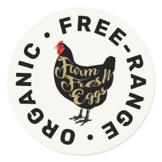 Farm Fresh Eggs Chicken Silhouette Carton Label