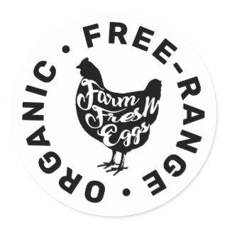 Farm Fresh Eggs Chicken Silhouette Carton Label