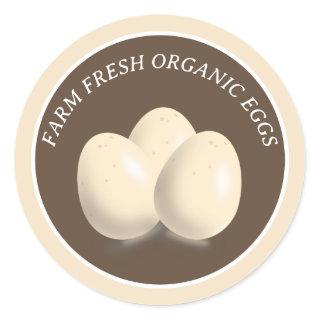 Farm Fresh Organic Eggs For Sale  Classic Round Sticker