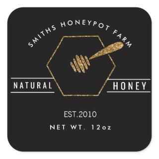 Farm shop honey jar label small business