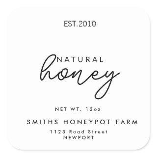 Farm shop honey jar label small business
