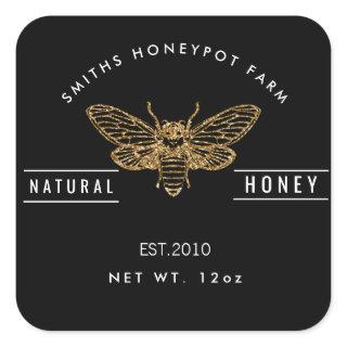 Farm shop honey jar label small business
