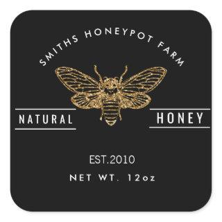 Farm shop honey jar label small business