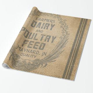 Farmers Dairy Poultry Feed Sack Burlap