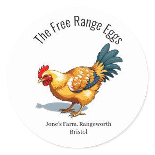 farmers market egg box Label  free range