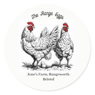 farmers market egg box Label  free range