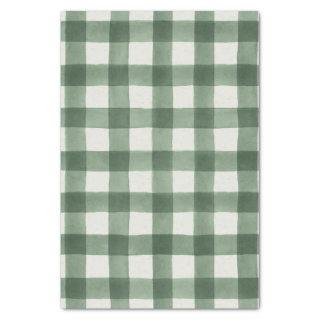 Farmhouse Green & White Buffalo Plaid Tissue Paper