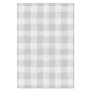 Farmhouse Grey & White Buffalo Plaid Tissue Paper
