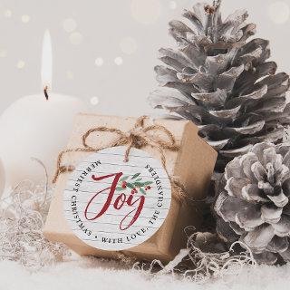Farmhouse Holly | Rustic Christmas Joy Gift & Favor Tags