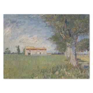 Farmhouse in a Wheatfield by Vincent Van Gogh Tissue Paper
