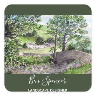 Farmhouse near Thirlmere, Lake District, England Square Sticker