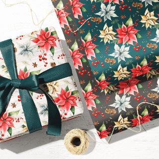 Farmhouse Poinsettia Christmas & Holiday  Sheets