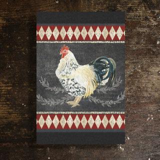 Farmhouse Watercolor Rooster Chalkboard Decoupage Tissue Paper