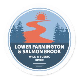 Farmington & Salmon Brook Wild & Scenic River Classic Round Sticker