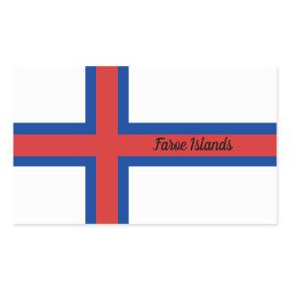 Faroe Islands flag  Rectangular Sticker