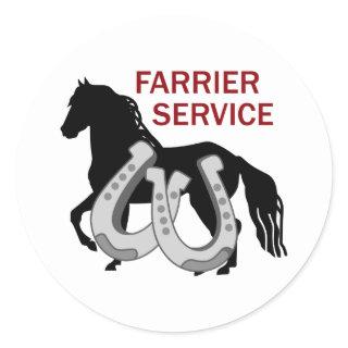 FARRIER SERVICE CLASSIC ROUND STICKER