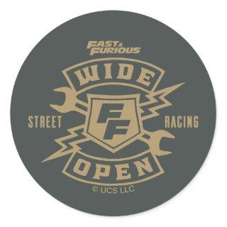 Fast & Furious | Wide Open Street Racing Classic Round Sticker