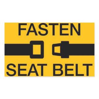 Fasten seat belt rectangular sticker