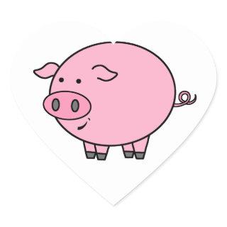 Fat Pig Heart Sticker