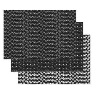 Fathers Day Black And White Coordinating Geometric  Sheets
