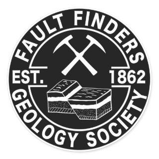 Fault Finders Geology Society Est. 1862 Classic Round Sticker