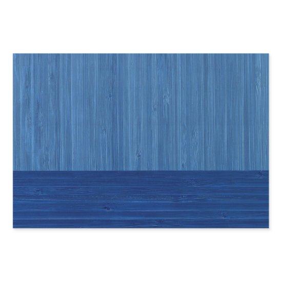 Faux Bamboo Border Wood Grain in Cobalt Blue  Sheets