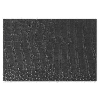 Faux Black Alligator Leather Print Tissue Paper