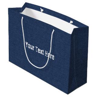 Faux Blue Jeans Design Gift Bag with Custom Text