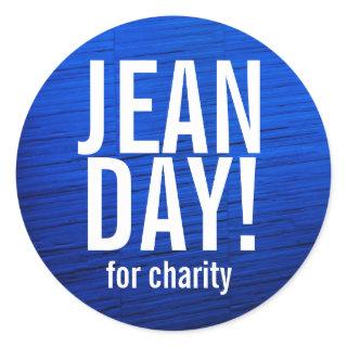 Faux Blue Texture Jean Day Stickers