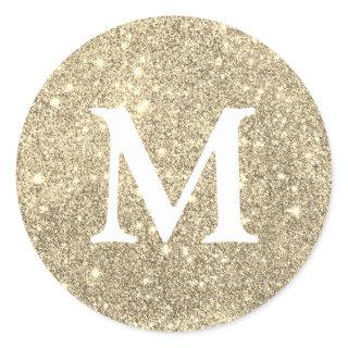 Faux Glitter Monogram Sticker
