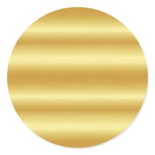 Faux Gold Blank Template Classic Round Sticker