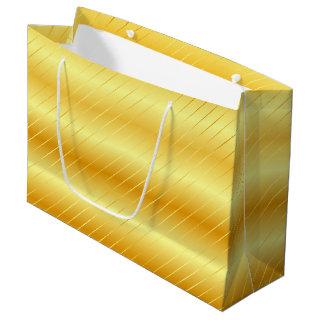 Faux Gold Elegant Modern Glamour Trendy Template Large Gift Bag