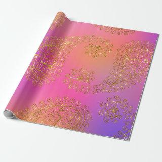 Faux Gold Foil Arabian Bollywood