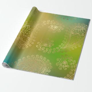 Faux Gold Foil Arabian Pattern