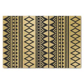 Faux Gold Foil Geometric Aztec Pattern Tissue Paper
