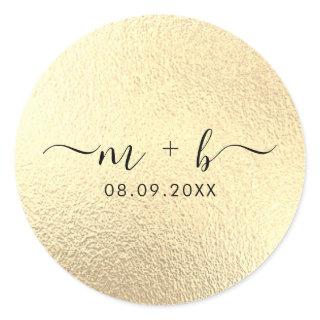 Faux Gold Foil Wedding Sticker
