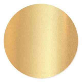 Faux Gold Glitter Blank Template Glamour Elegant Classic Round Sticker