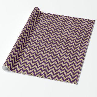 Faux Gold & Glitter Chevron Geometric Pattern